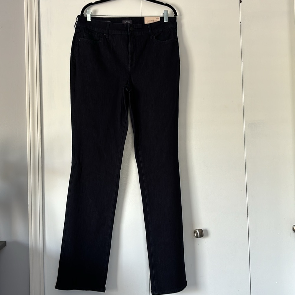 NYDJ Marilyn Straight Dark Denim Jeans 14XL NWT